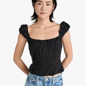Lioness Black Ruched Women's Blouse